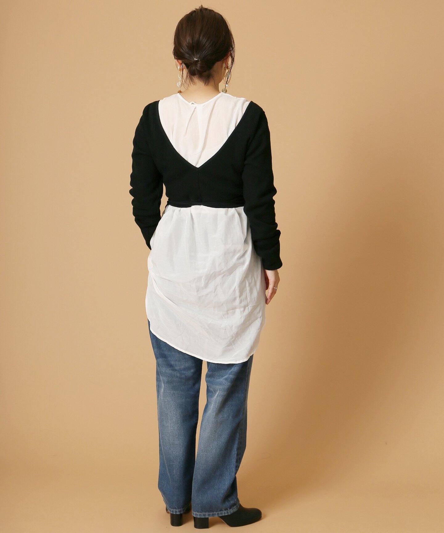 SLOBE IENA Fi.m ランダムワッフルカシュクールプルオーバー◇（T