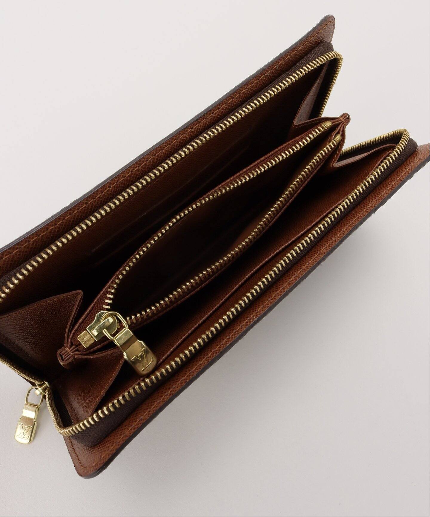 VINTAGE LOUIS VUITTON/ルイ・ヴィトン】Porte Monnaie zipped wallet 