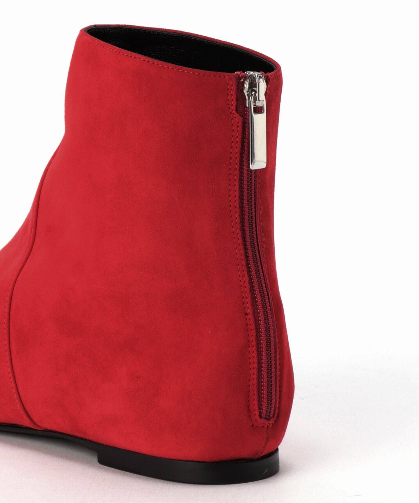 ALUMNAE/アラムナエ】 CLEAN POINTY:フラットブーツ（ロングブーツ  