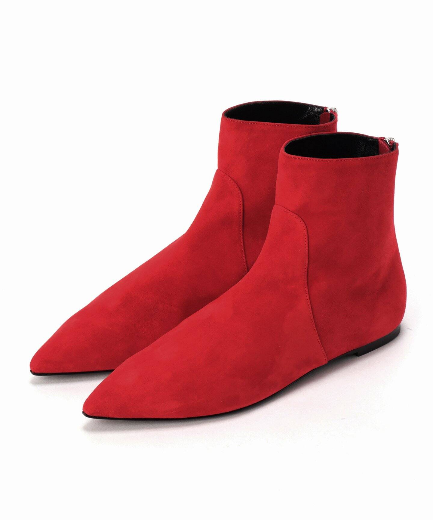 ALUMNAE/アラムナエ】 CLEAN POINTY:フラットブーツ（ロングブーツ  