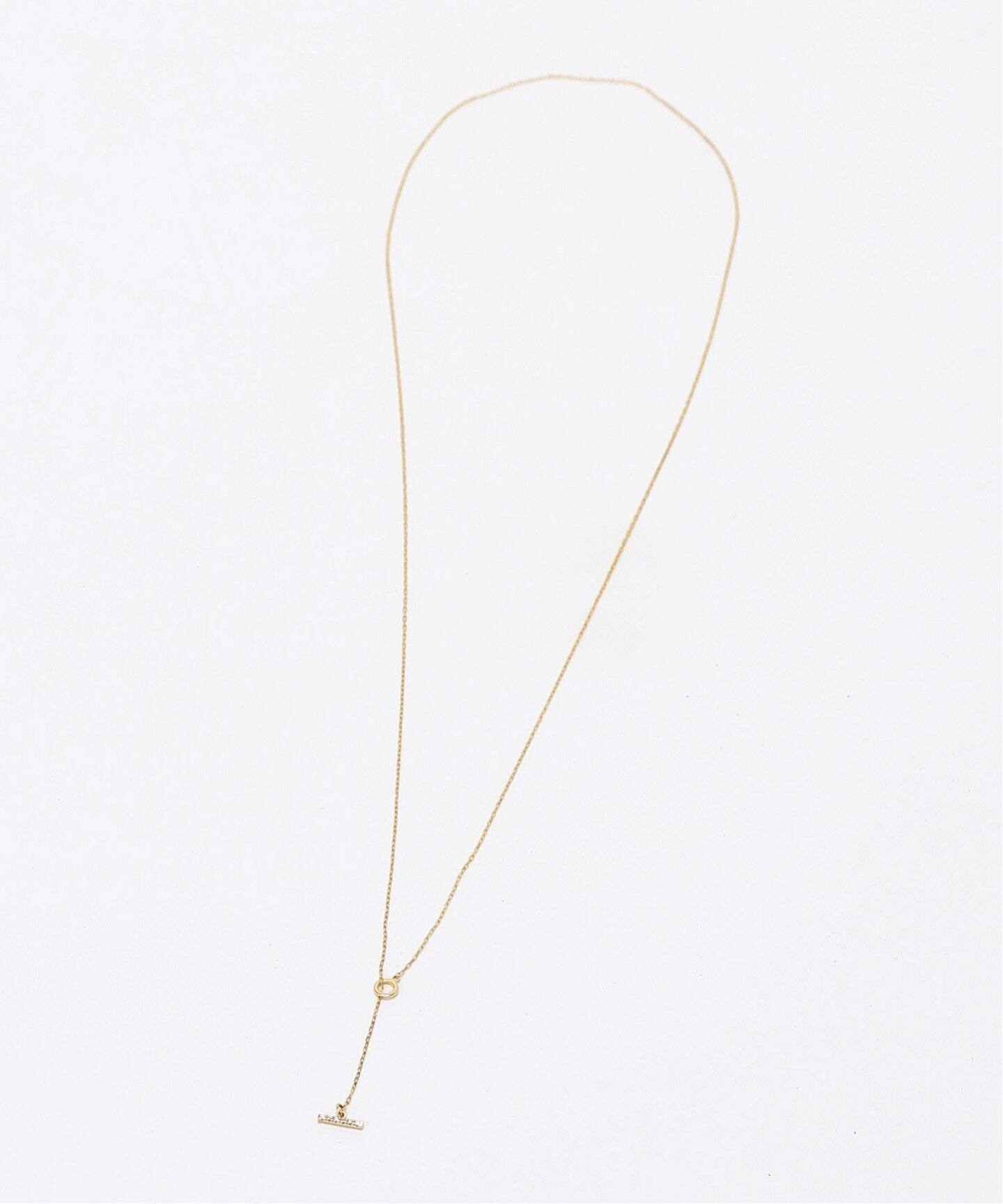 Tバーダイヤライン50cmネックレスK10（ネックレス）｜Lilas