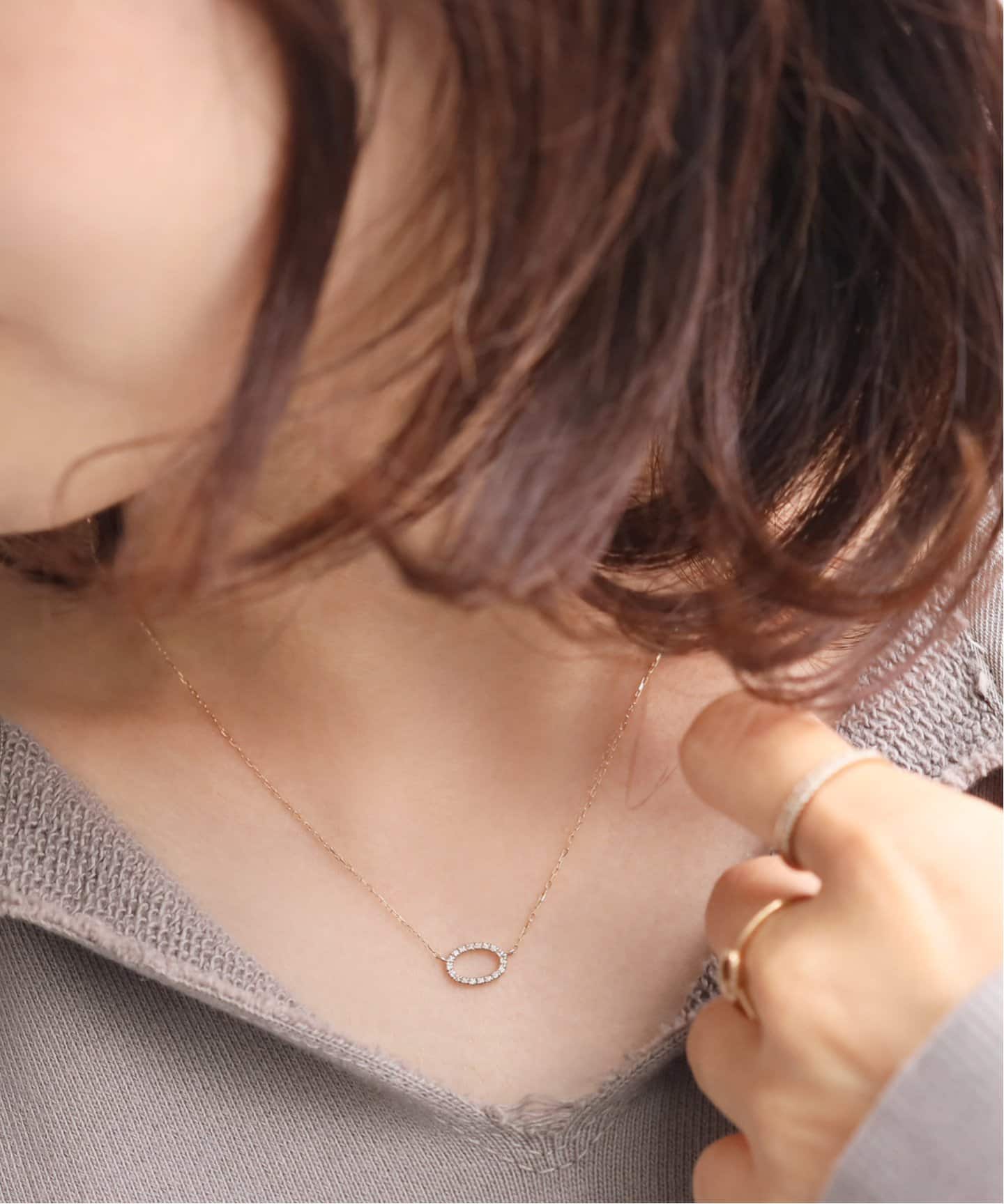 オーバルラインダイヤ40cmネックレスK10(ネックレス)|Lilas オーバルラインダイヤ40cmネックレスK10(ネックレス)|Lilas