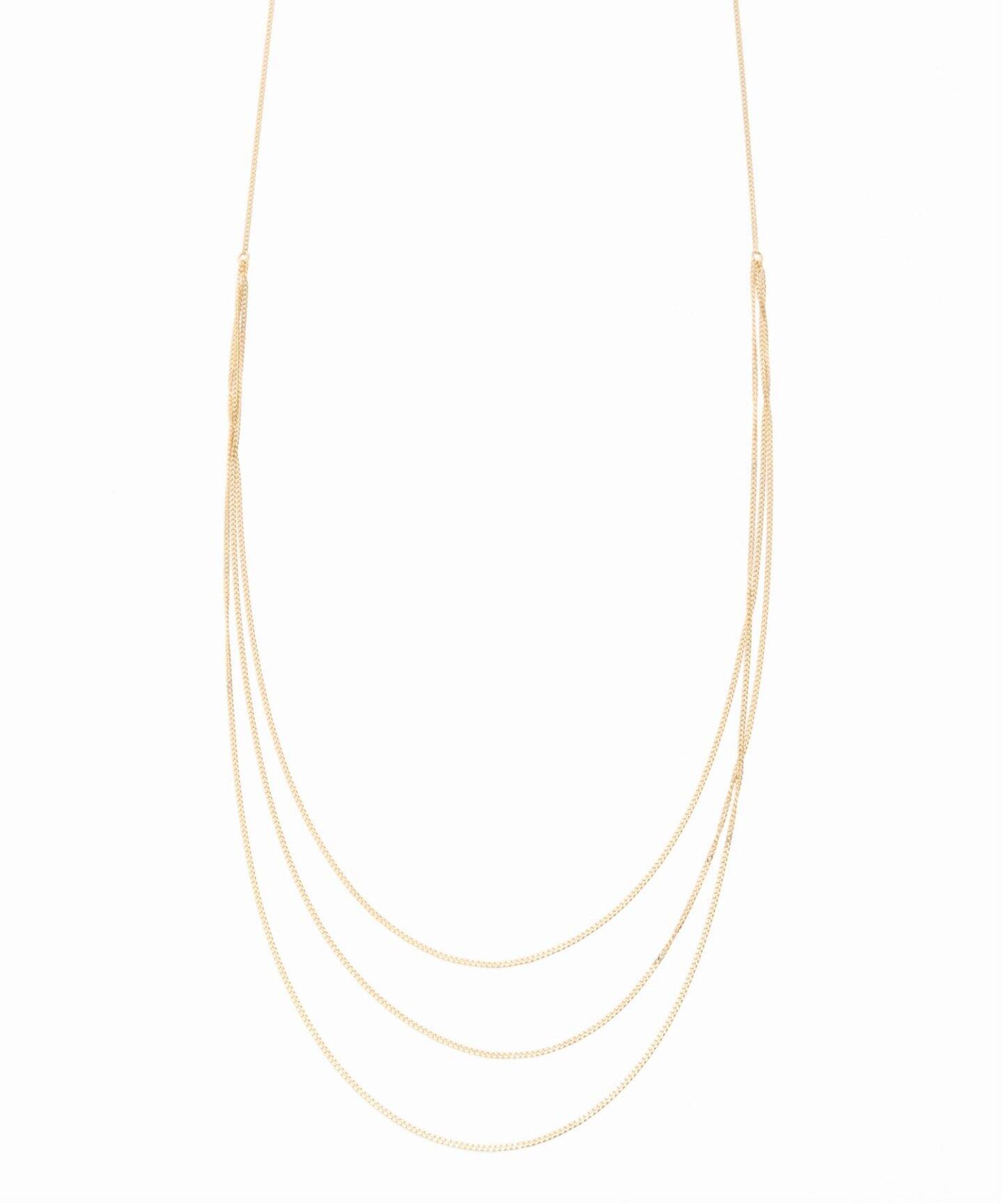 グルメッタチェーン3連80cmネックレスK10（ネックレス）｜Lilas（リラ 
