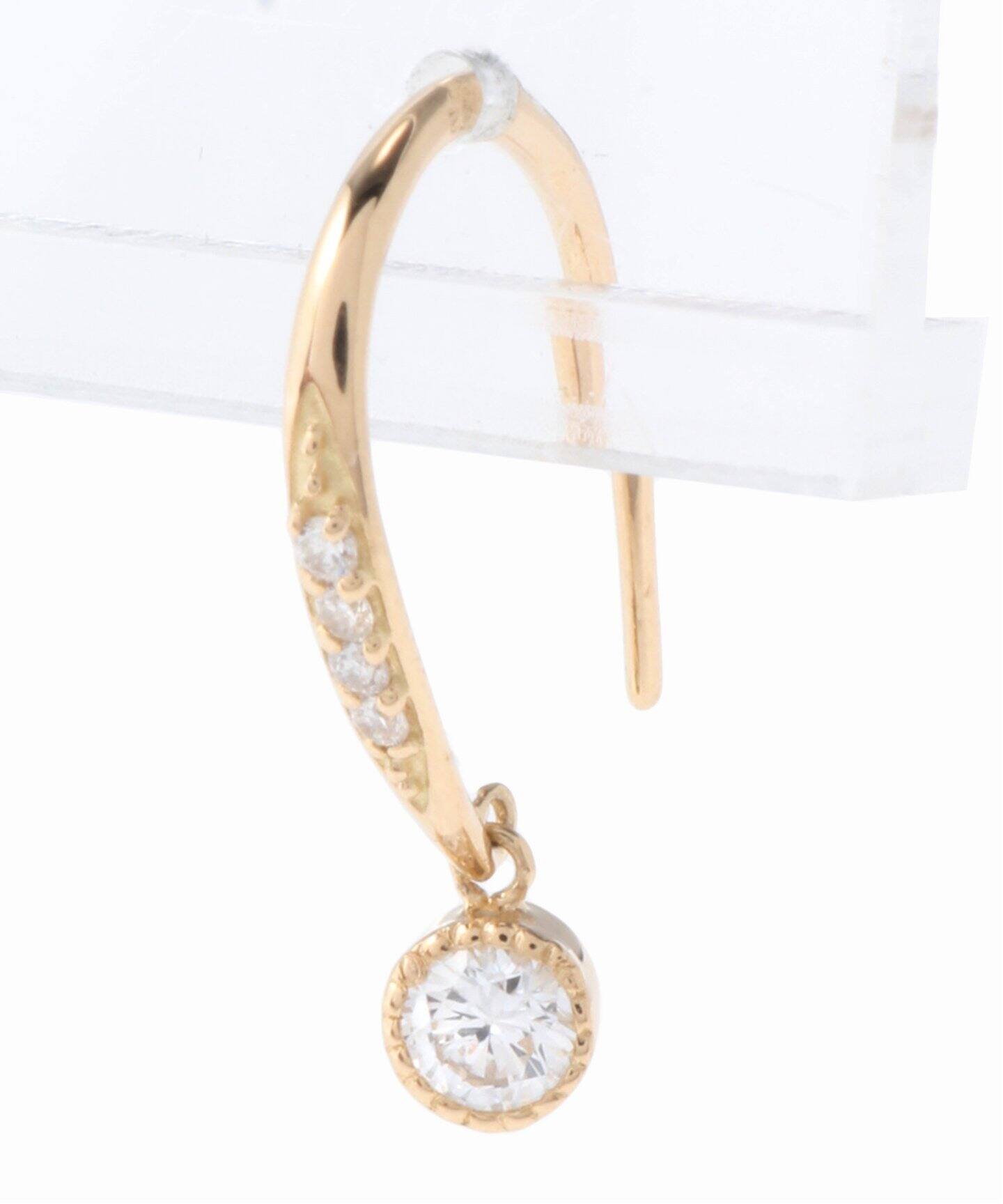 0.24ダイヤフックピアス K18（両耳）（ピアス（両耳用））｜Lilas 