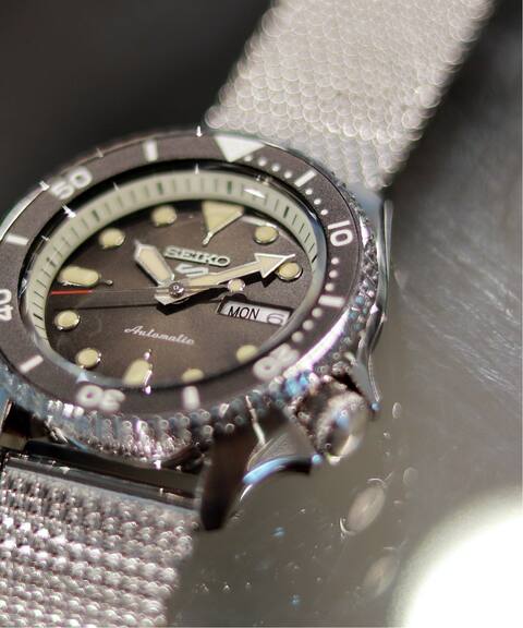seiko 5 sports セイコー black silver ステンレスメッシュバンド journal standard relume ジャーナルスタンダード レリューム 公式のファッション通販 19002465000730 baycrew s store