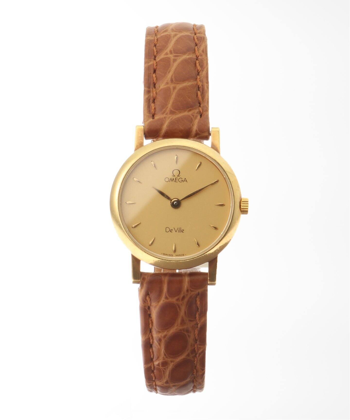 オメガΩデビル クォーツ 新品ベルト 金張り HIROB トゥモローランド 