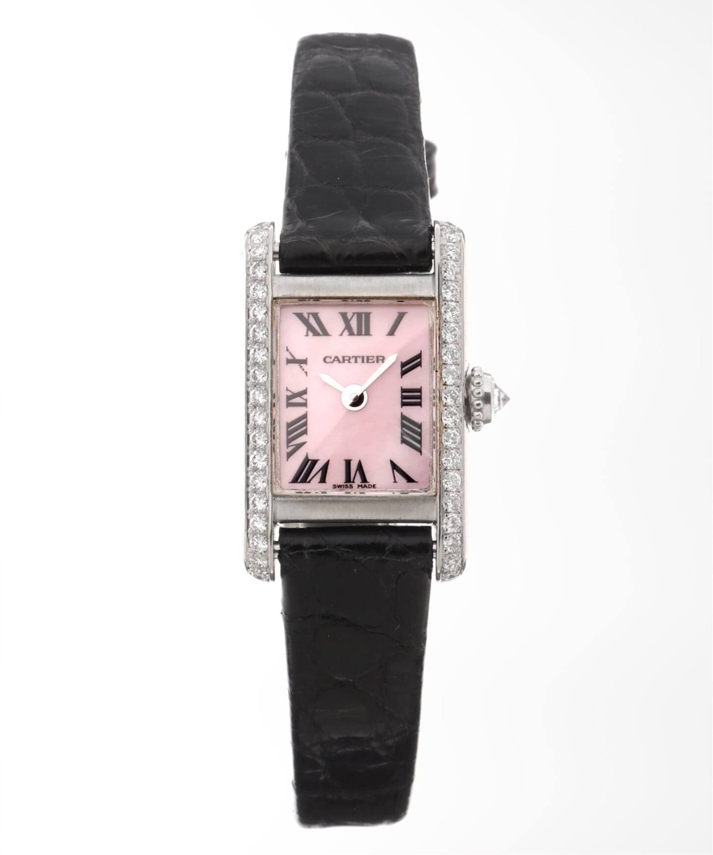 Cartier / カルティエ】mini Tank Pink shell dial（ヴィンテージ 