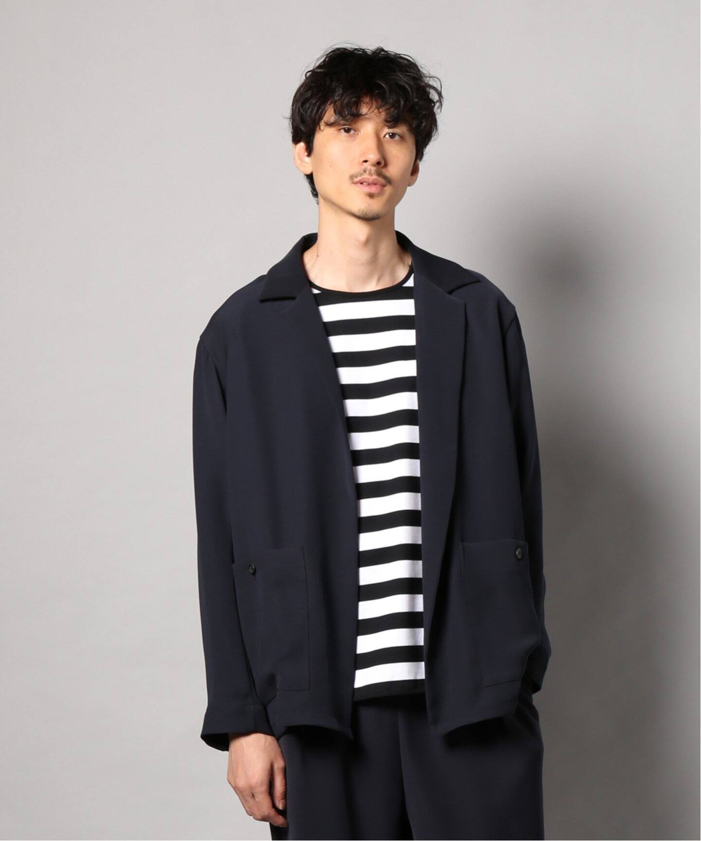 【秋‼️】EDIFICE LA BOUCLE　ドロップショルダーボタンレスJKT EDIFICE LA BOUCLE 2019 AUTUMN&WINTER “MY NAVY”｜EDIFICE｜特集