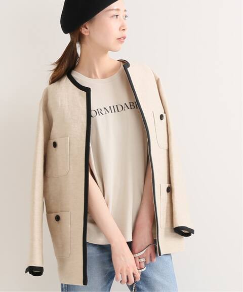 Manteco ノーカラーツイードジャケット Iena イエナ 公式のファッション通販 Baycrew S Store