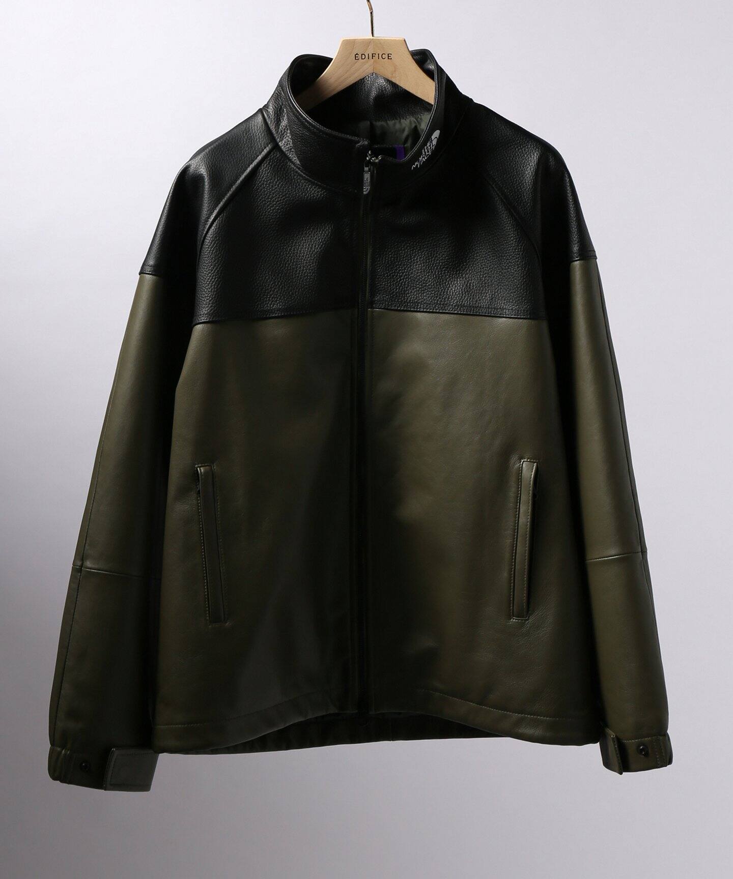 the north face purple label field leather jacket