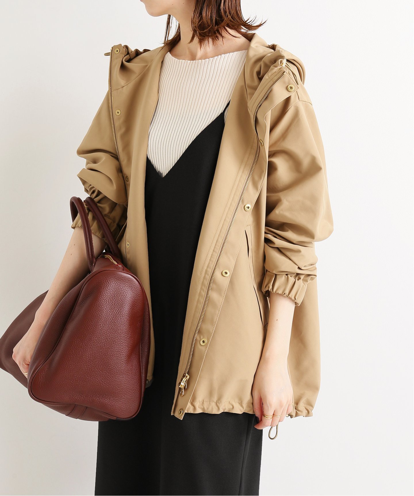 IENA
Pタフタ フーデットブルゾン◆
¥25,300税込