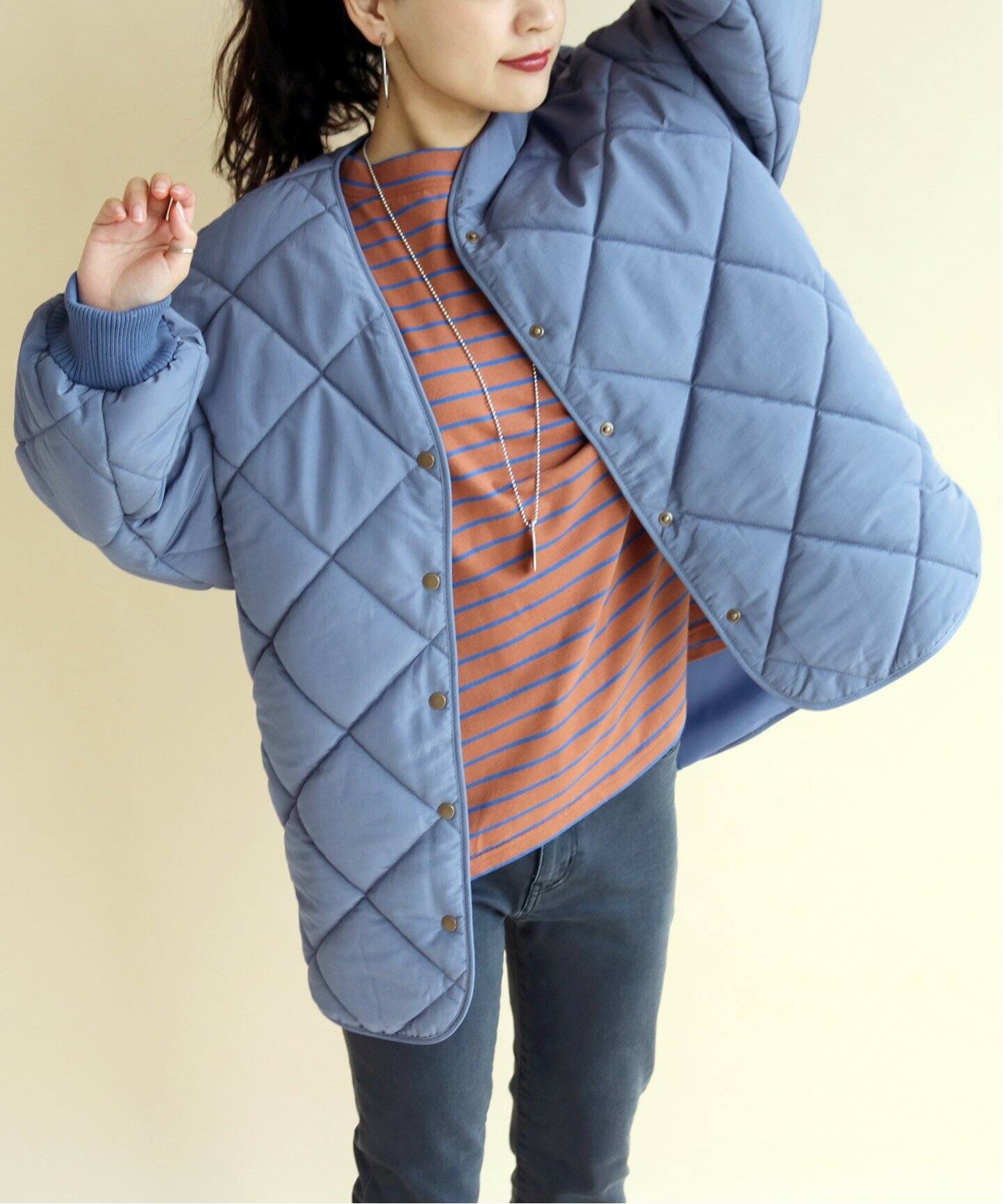 SLOBE IENA ノーカラージップアップ ボアブルゾン SLOBE IENA 
