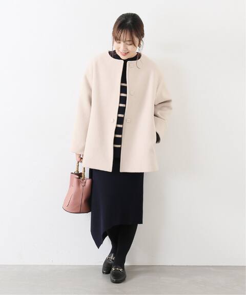 ウールビーバーノーカラーショートコート La Totalite ラ トータリテ 公式のファッション通販 Baycrew S Store