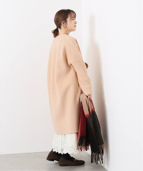 ダブル フェイス コクーン コート