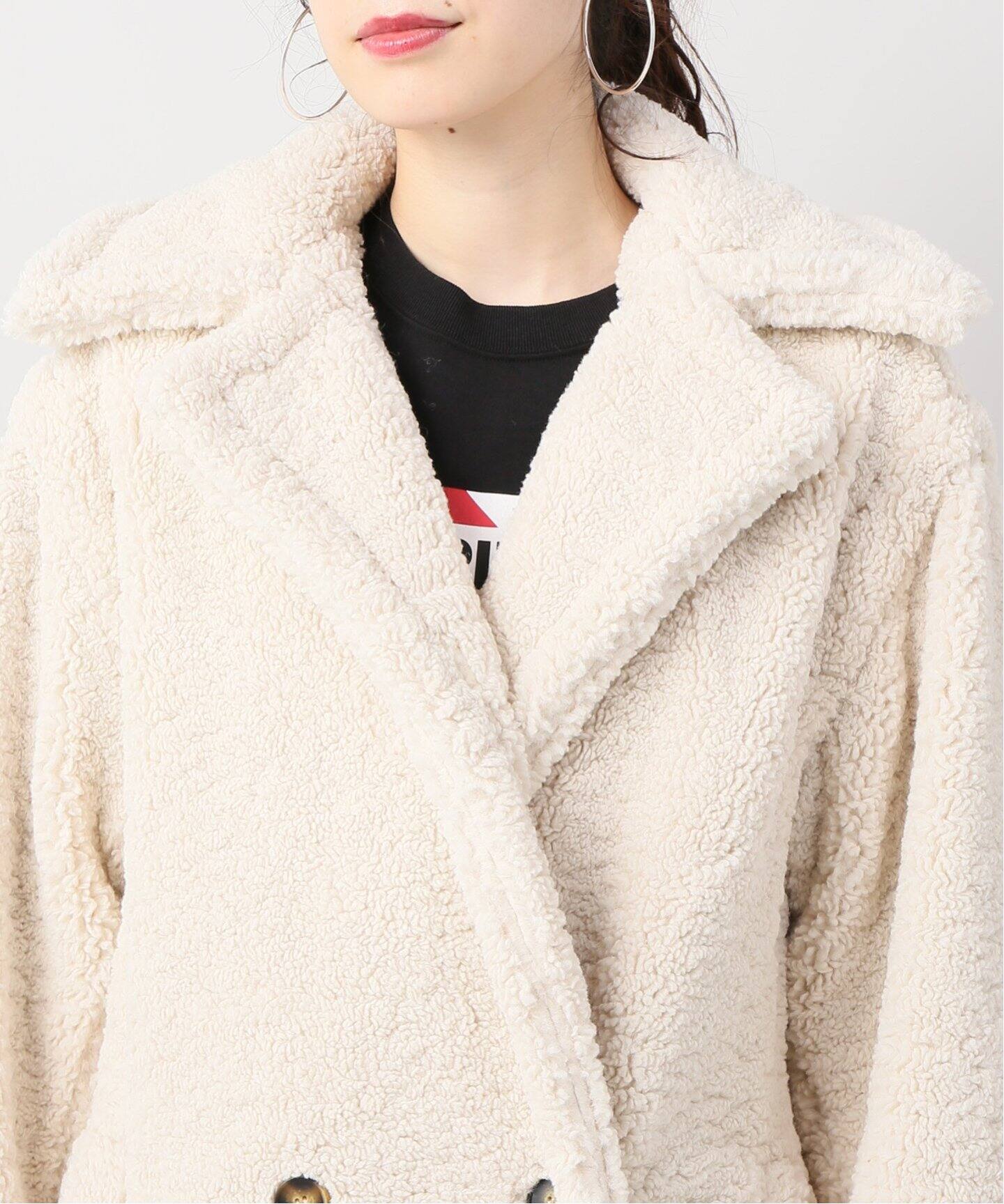Long faux shearling jacket Clearance