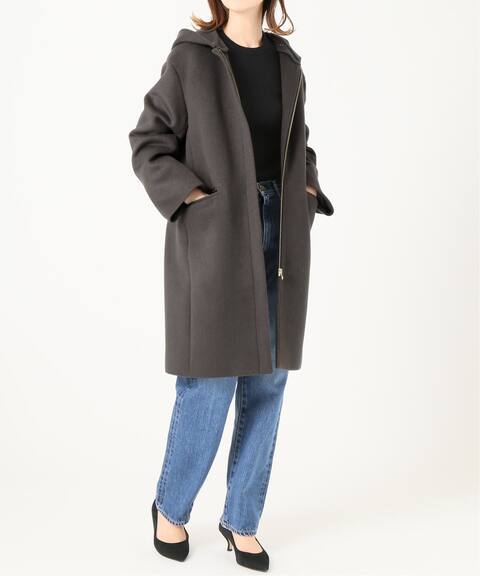 二重織りシャルムフードコクーンコート Iena イエナ 公式のファッション通販 Baycrew S Store