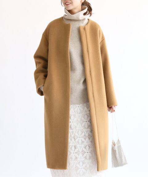 ラムウールノーカラーロングコート Iena イエナ 公式のファッション通販 Baycrew S Store ラムウールノーカラーロングコート Iena イエナ 公式のファッション通販 Baycrew S Store