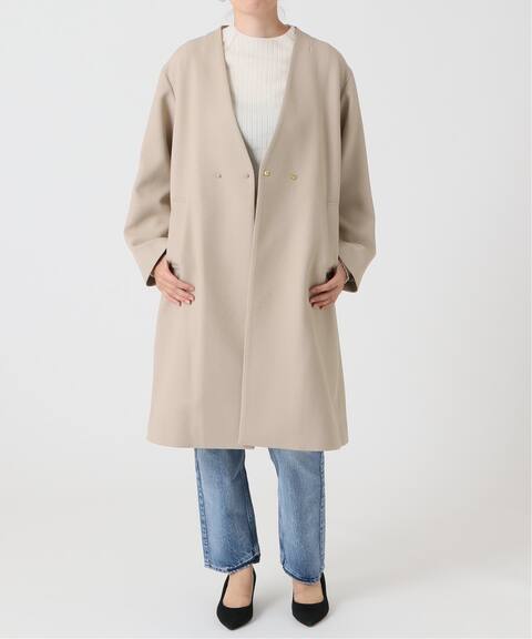 Peダブルクロスvネックノーカラーコート Slobe Iena スローブ イエナ 公式のファッション通販 19020912303030 Baycrew S Store