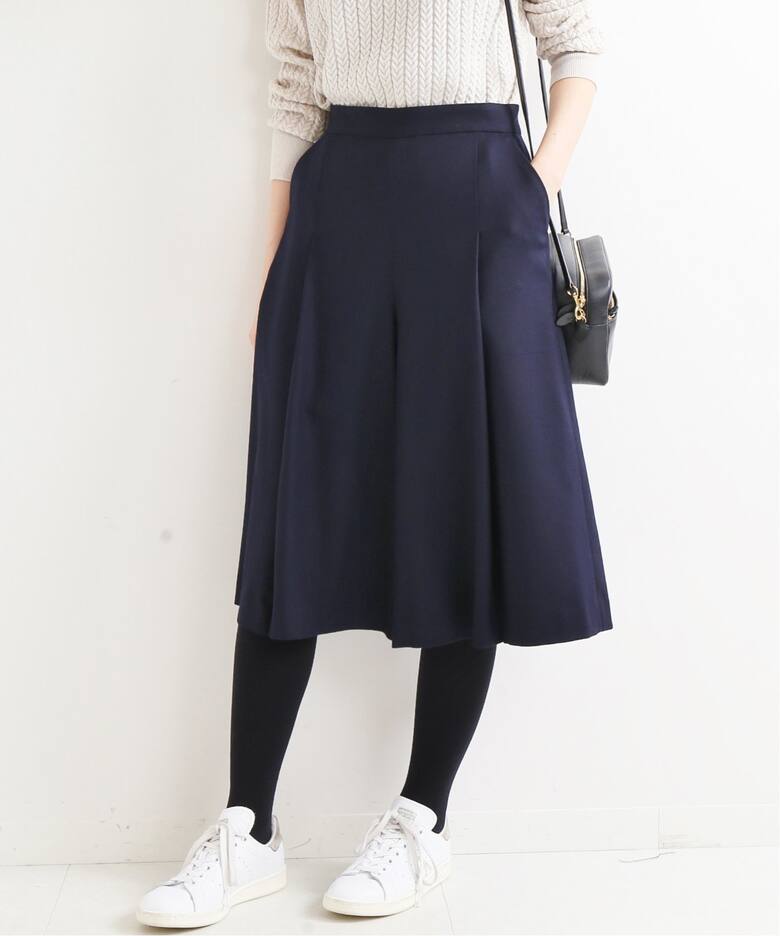 ウールタックキュロットパンツ◇（ショート・ハーフパンツ）｜IENA  