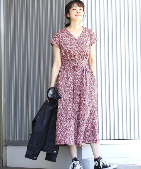 Liberty Vネックシャツワンピース La Totalite ラ トータリテ 公式のファッション通販 Baycrew S Store
