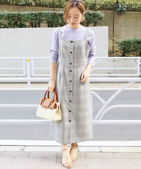 トリコチェックジャンパースカート La Totalite ラ トータリテ 公式のファッション通販 Baycrew S Store