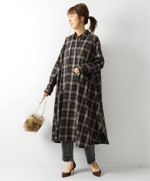 タータンチェックフレアシャツワンピ Spick And Span スピック スパン 公式のファッション通販 Baycrew S Store