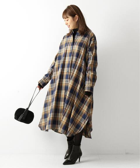 タータンチェックフレアシャツワンピ Spick And Span スピック スパン 公式のファッション通販 Baycrew S Store