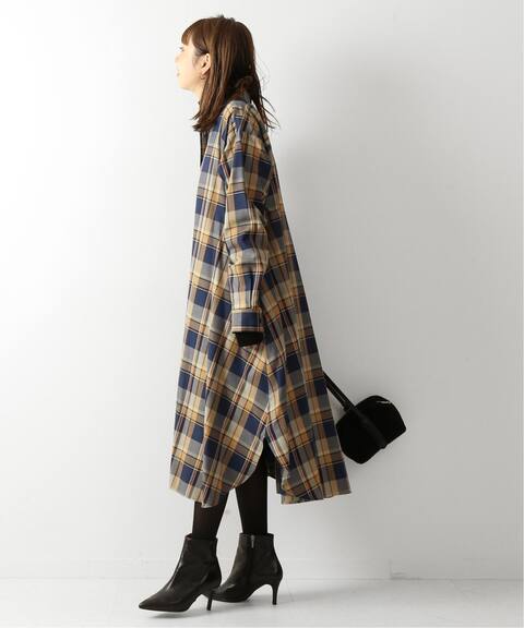 タータンチェックフレアシャツワンピ Spick And Span スピック スパン 公式のファッション通販 Baycrew S Store