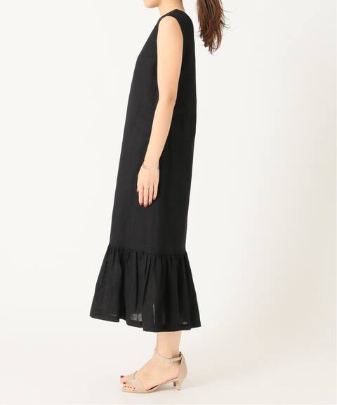 リネンバックオープンラッフルワンピース U By Spick Span ユーバイスピックアンドスパン 公式のファッション通販 Baycrew S Store