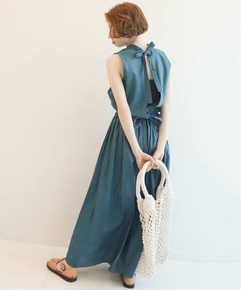 バックリボンノースリーブワンピース U By Spick Span ユーバイスピックアンドスパン 公式のファッション通販 Baycrew S Store