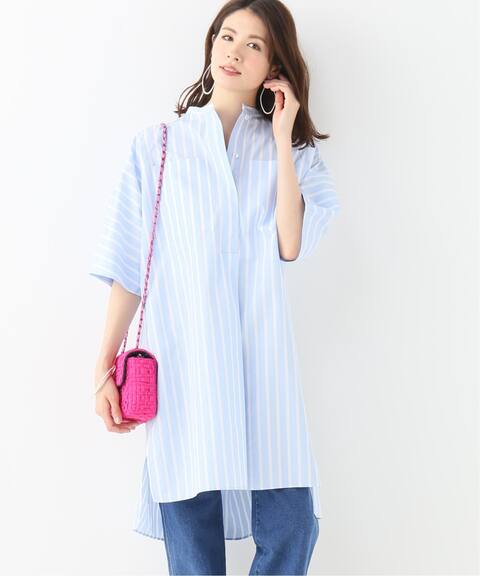 Jil Sander Navy ジルサンダーネイビー コットンストライプワイドワンピース Journal Standard L Essage ジャーナルスタンダード レサージュ 公式のファッション通販 Baycrew S Store