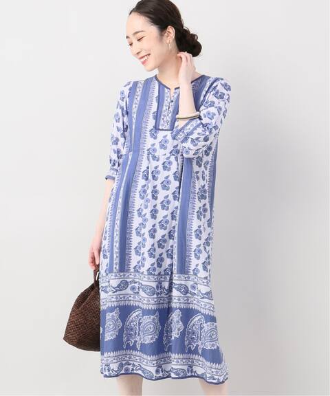 ペイズリー柄ロングワンピース B C Stock ベーセーストック 公式のファッション通販 Baycrew S Store