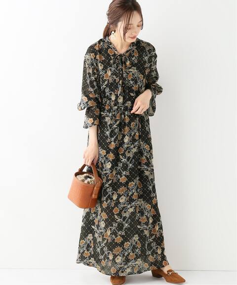 Deveaux フラワープリント ボウタイワンピース Iena イエナ 公式のファッション通販 Baycrew S Store