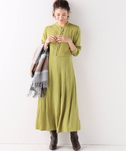 サテンタックフリルワンピース Iena イエナ 公式のファッション通販 Baycrew S Store