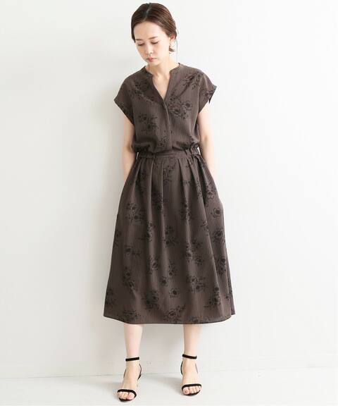 ストライプフラワースキッパーシャツワンピース Iena イエナ 公式のファッション通販 Baycrew S Store