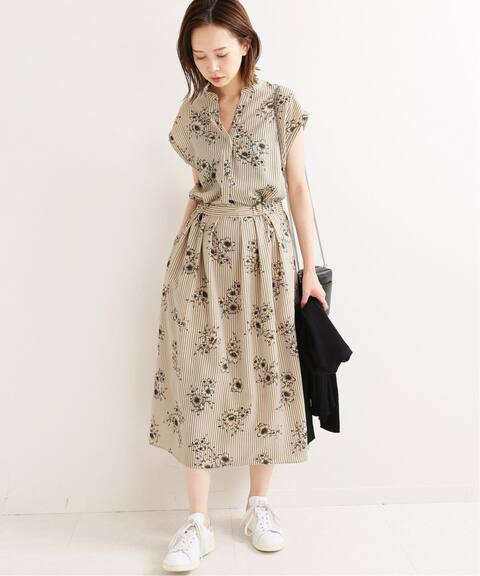 追加 ストライプフラワースキッパーシャツワンピース Iena イエナ 公式のファッション通販 Baycrew S Store