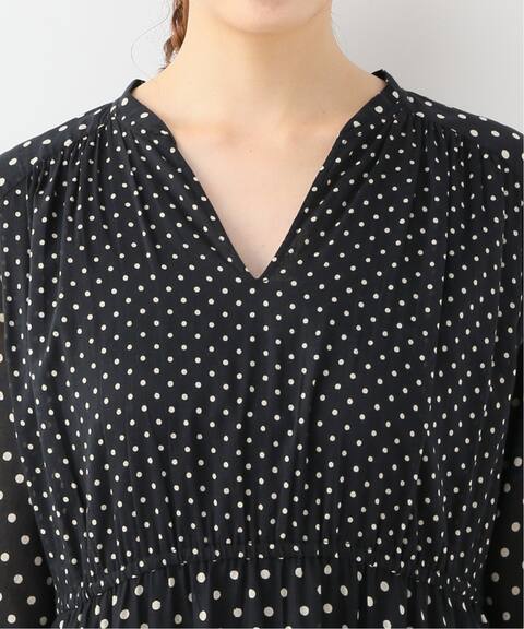 Ne Quittez Pas ヌキテパ Cotton Dot ギャザーロングワンピース Iena イエナ 公式のファッション通販 Baycrew S Store