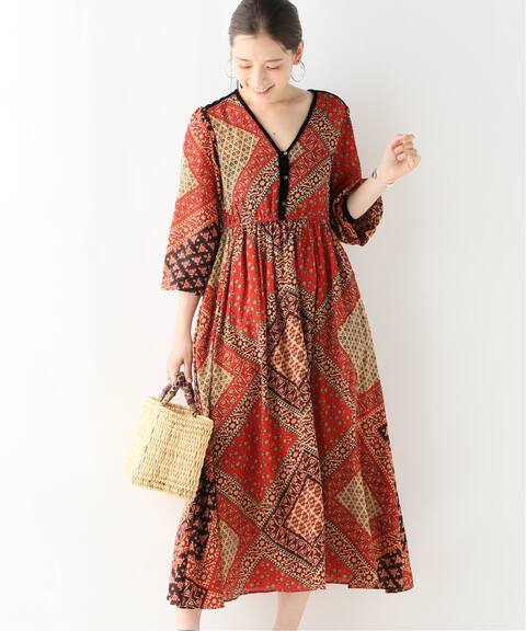 Sara Mallika サラマリカ バンダナプリント ロングドレス Iena イエナ 公式のファッション通販 Baycrew S Store