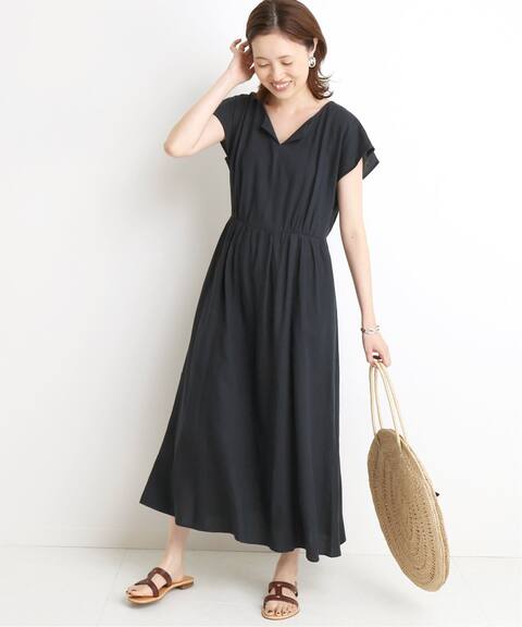 リネンレーヨンフレアワンピース Slobe Iena スローブ イエナ 公式のファッション通販 Baycrew S Store