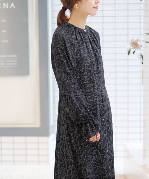 ジンタンドットギャザースリーブワンピース Slobe Iena スローブ イエナ 公式のファッション通販 Baycrew S Store