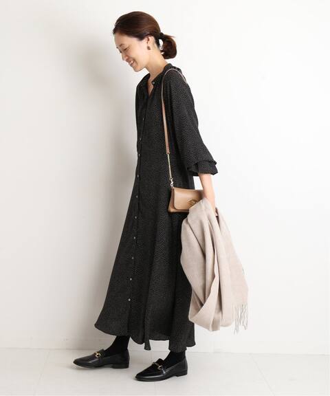 ジンタンドットギャザースリーブワンピース Slobe Iena スローブ イエナ 公式のファッション通販 Baycrew S Store