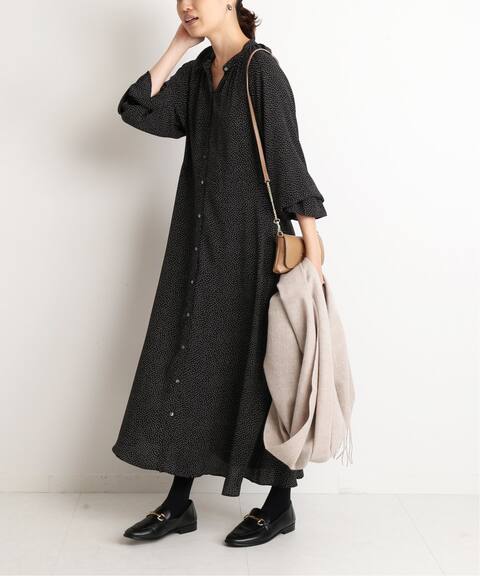 ジンタンドットギャザースリーブワンピース Slobe Iena スローブ イエナ 公式のファッション通販 Baycrew S Store
