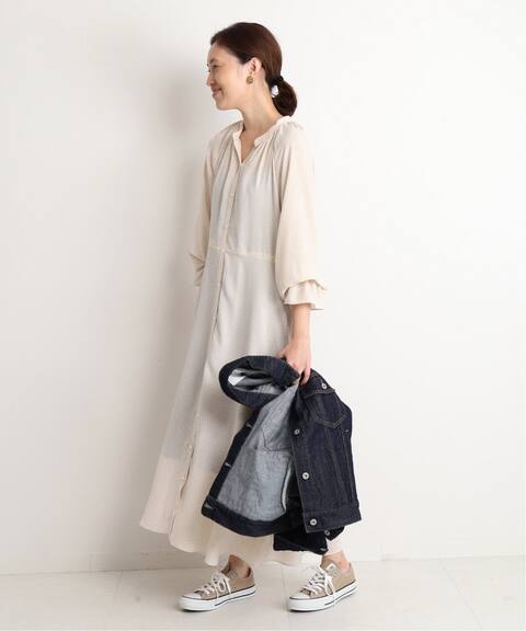 ジンタンドットギャザースリーブワンピース Slobe Iena スローブ イエナ 公式のファッション通販 Baycrew S Store