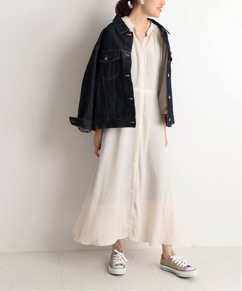 ジンタンドットギャザースリーブワンピース Slobe Iena スローブ イエナ 公式のファッション通販 Baycrew S Store