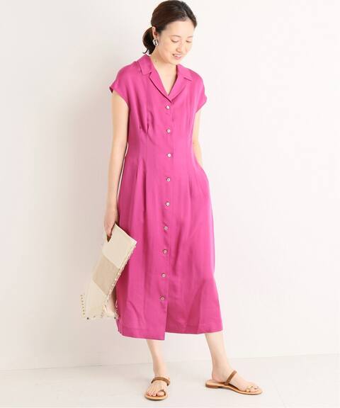 サテン開襟フロントボタンワンピース Slobe Iena スローブ イエナ 公式のファッション通販 Baycrew S Store