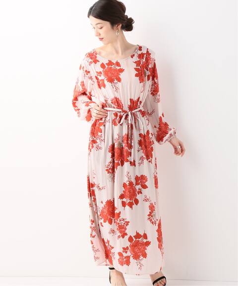 Slobe Iena Fi M ストライプフラワーロングワンピース Slobe Iena スローブ イエナ 公式のファッション通販 Baycrew S Store
