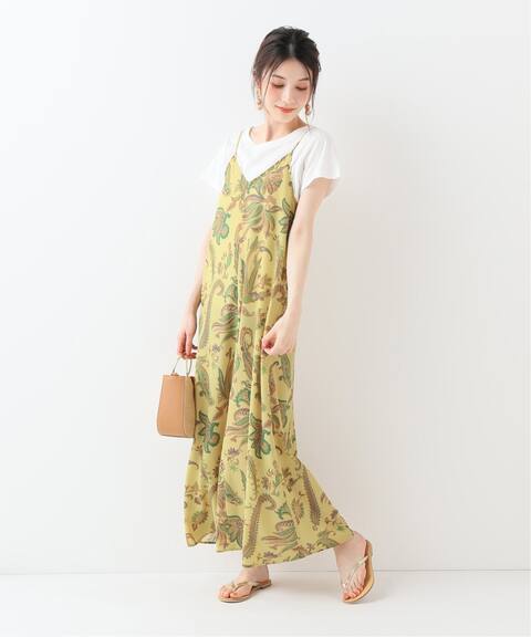Slobe Iena Fi M 更紗プリントロングワンピース Slobe Iena スローブ イエナ 公式のファッション通販 Baycrew S Store