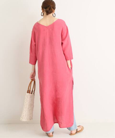 Ater Slobe別注 リネンvネックロングワンピース Slobe Iena スローブ イエナ 公式のファッション通販 Baycrew S Store