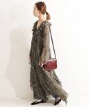IENA LA BOUCLE 楊柳プリントラッフルワンピース◆