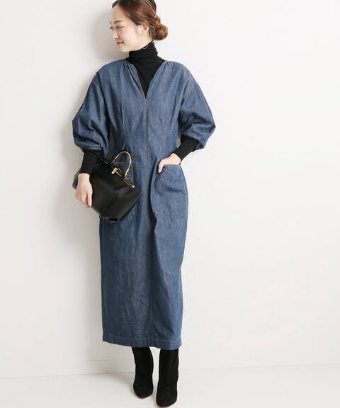 追加2 デニムウエストフィット前ポケットワンピース Vermeil Par Iena ヴェルメイユ パー イエナ 公式のファッション通販 Baycrew S Store